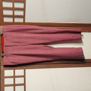 Banana Republic Avery Red and Light Pink Polka Dot Pants Sz 12